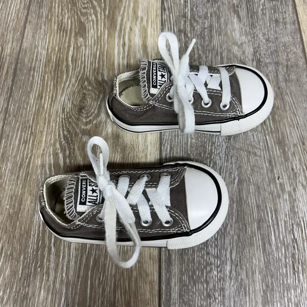 Converse Infant Youth US Size 5 Chuck Taylor Charcoal Gray Sneaker Shoes 7J794
